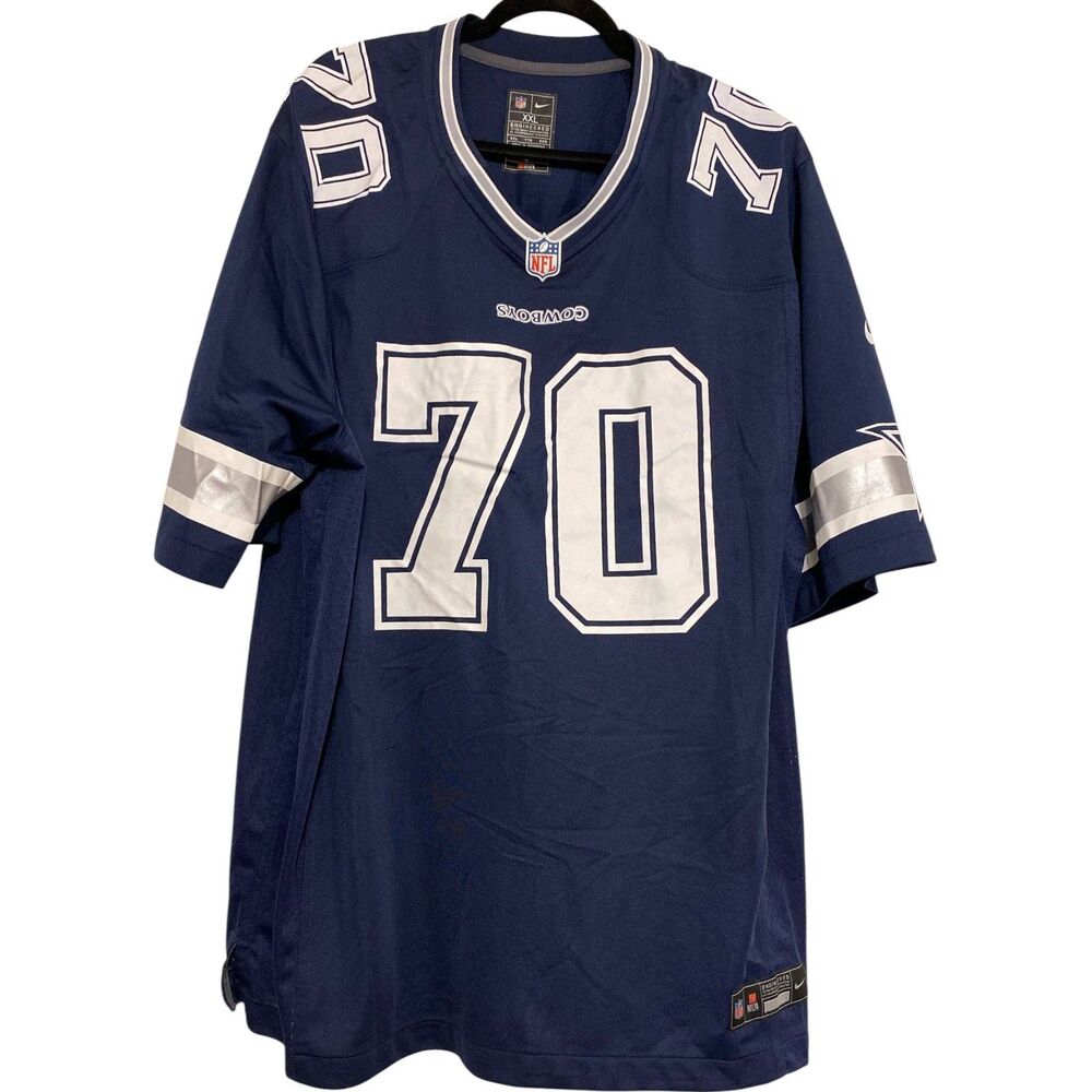 NFL Dallas Cowboys Martin #70 Jersey XXL FACTORY ERROR Upside Down Wordmark Logo